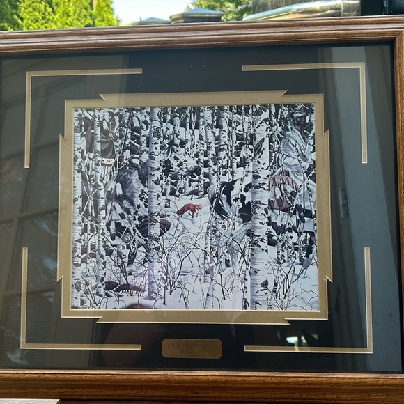 BEV DOOLITTLE Woodland Encounter Plaqued & Framed ArtPrint - Picture 1 of 6